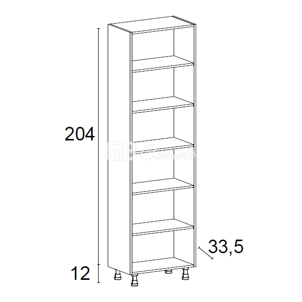 Meuble Colonne  ouverte, 5 étagères