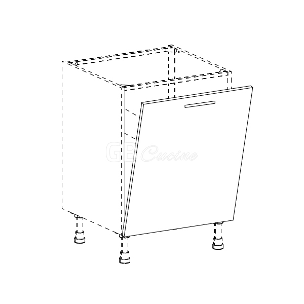   façade lave-vaisselle,  1 porte