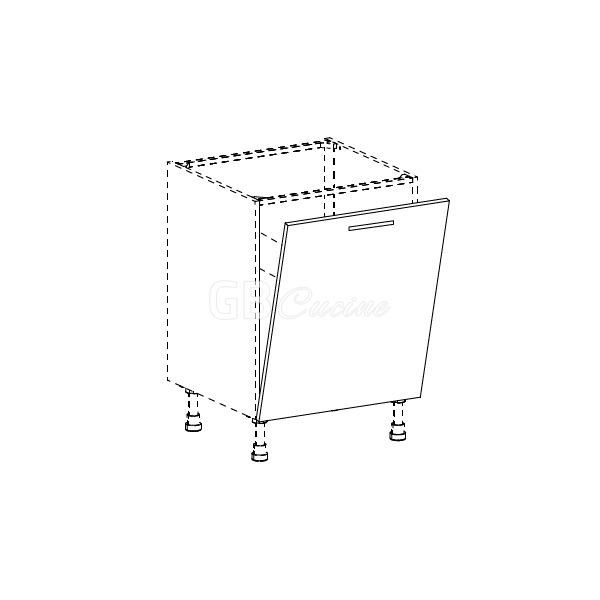   façade lave-vaisselle,  1 porte