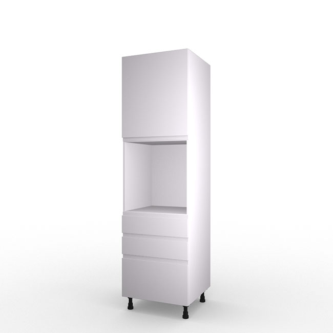 Meuble Colonne four simple,  1 porte charnières à gauche 2 tiroirs 1 coffre, 1 étagère