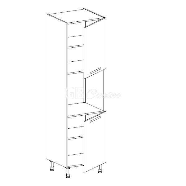 Meuble Colonne four simple,  2 portes charnières à droite, 2 étagères
