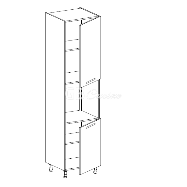 Meuble Colonne four simple,  2 portes charnières à droite, 2 étagères