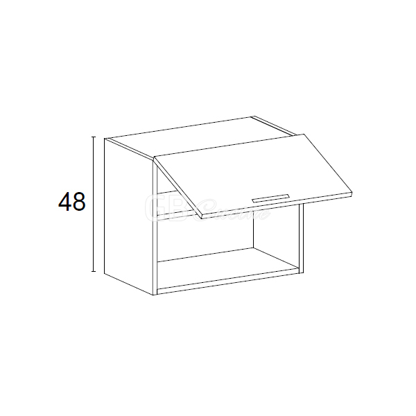 Meuble Haut,  1 porte à rabat