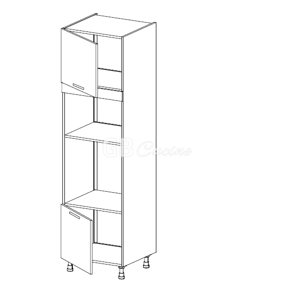 Meuble Colonne  four micro-onde,  2 portes charnières à gauche