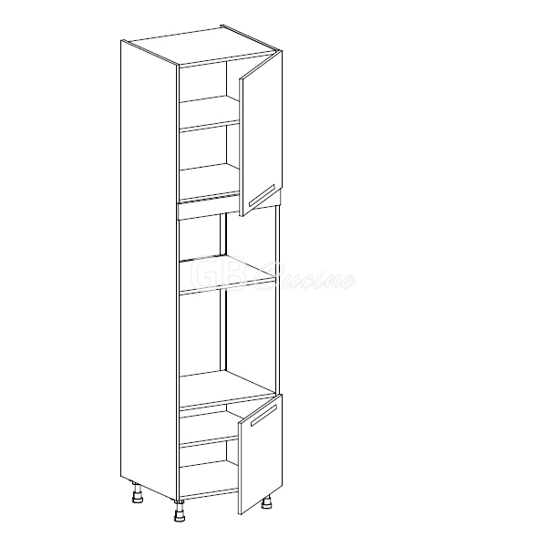 Meuble Colonne  four micro-onde,  2 portes charnières à droite