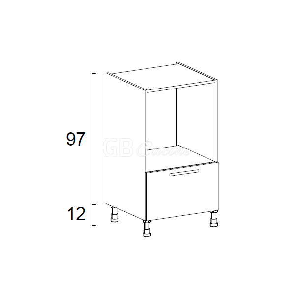 Meuble Demie Colonne four simple,  1 coffre