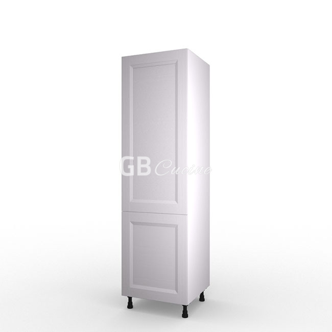 Meuble Colonne, réfrigérateur,  2 portes charnières à droite, 1 étagère