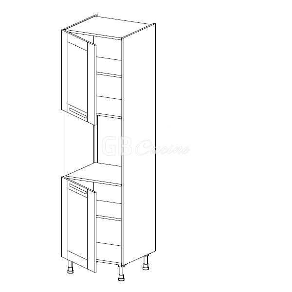 Meuble Colonne four simple,  2 portes charnières à gauche, 2 étagères