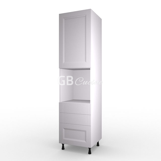 Meuble Colonne four simple,  1 porte charnières à droite 2 tiroirs 1 coffre, 1 étagère