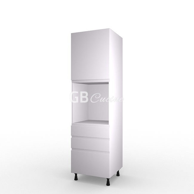 Meuble Colonne four simple,  1 porte charnières à gauche 2 tiroirs 1 coffre, 1 étagère