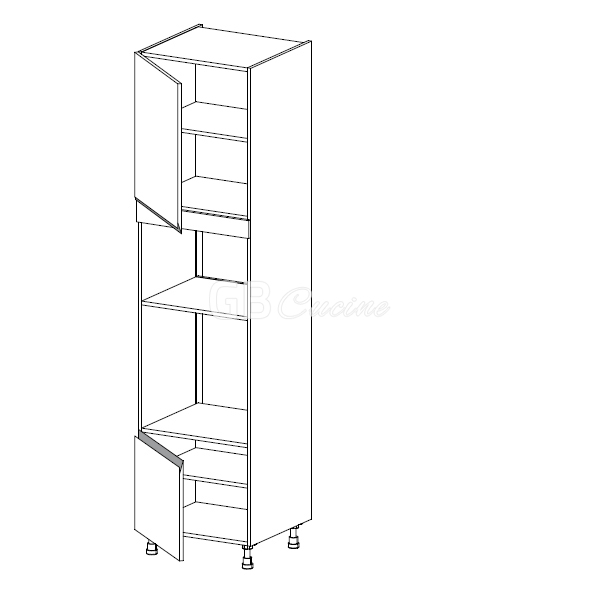 Meuble Colonne  four micro-onde,  2 portes charnières à gauche