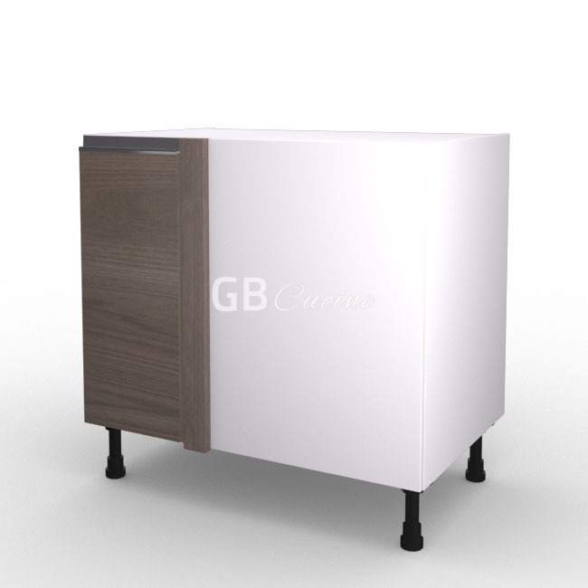Meuble Bas angle gauche,  1 porte de 30  charnières à gauche, 1 étagère