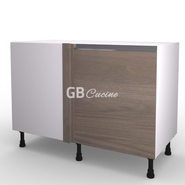 Meuble Bas sous evier angle gauche,  1 porte de 60  charnières à gauche